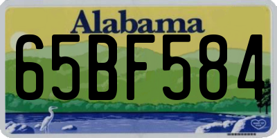 AL license plate 65BF584