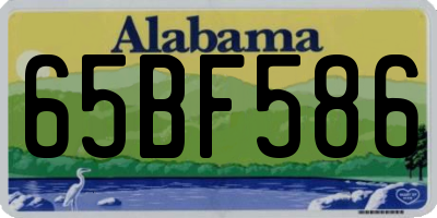 AL license plate 65BF586