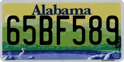 AL license plate 65BF589
