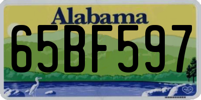 AL license plate 65BF597