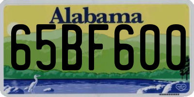 AL license plate 65BF600