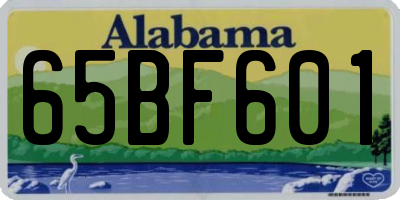 AL license plate 65BF601