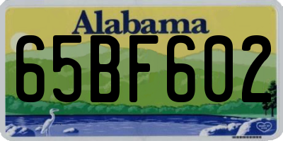 AL license plate 65BF602