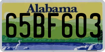 AL license plate 65BF603