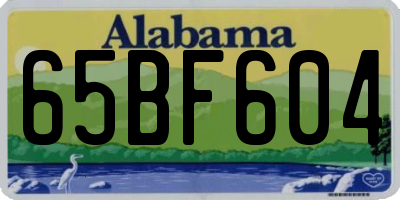 AL license plate 65BF604