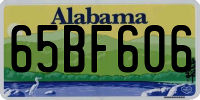 AL license plate 65BF606