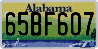 AL license plate 65BF607