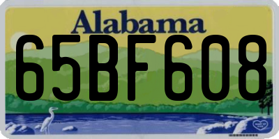 AL license plate 65BF608