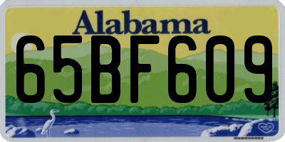AL license plate 65BF609