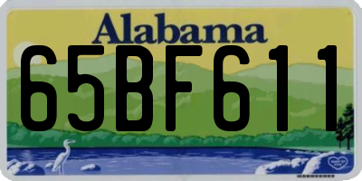 AL license plate 65BF611