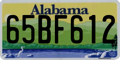 AL license plate 65BF612