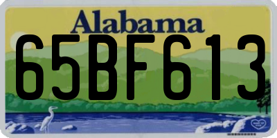 AL license plate 65BF613
