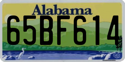 AL license plate 65BF614