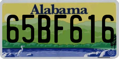 AL license plate 65BF616