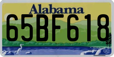 AL license plate 65BF618