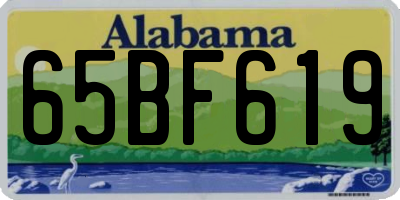AL license plate 65BF619