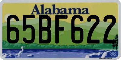 AL license plate 65BF622
