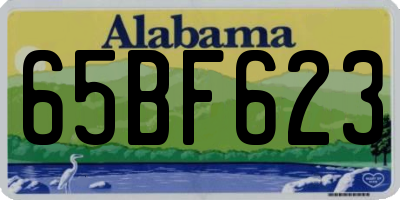 AL license plate 65BF623