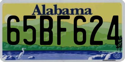 AL license plate 65BF624