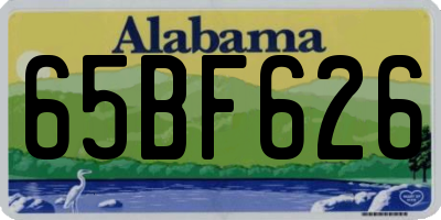 AL license plate 65BF626