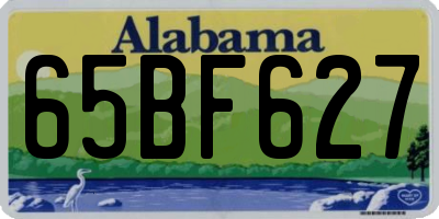 AL license plate 65BF627