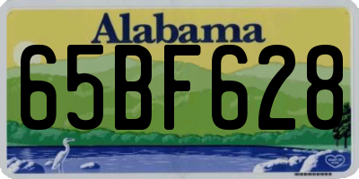 AL license plate 65BF628