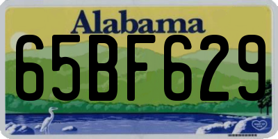 AL license plate 65BF629