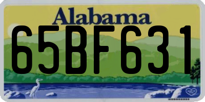 AL license plate 65BF631
