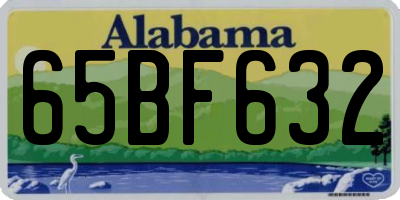 AL license plate 65BF632