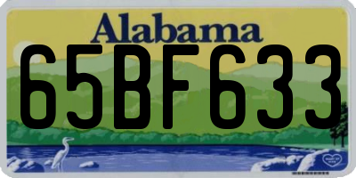 AL license plate 65BF633