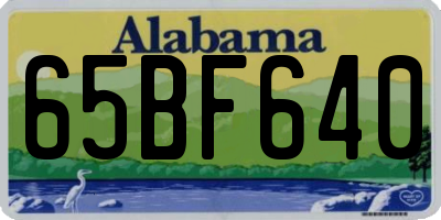 AL license plate 65BF640