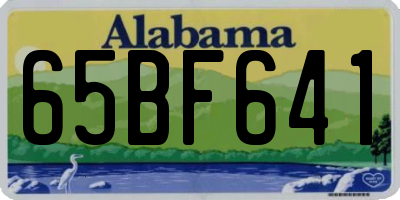 AL license plate 65BF641