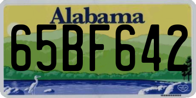 AL license plate 65BF642