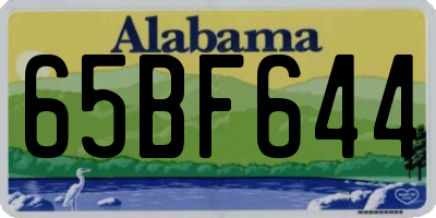 AL license plate 65BF644