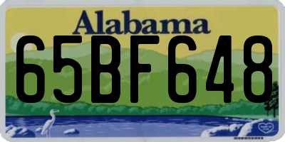 AL license plate 65BF648