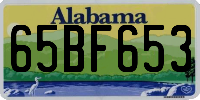 AL license plate 65BF653