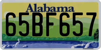 AL license plate 65BF657