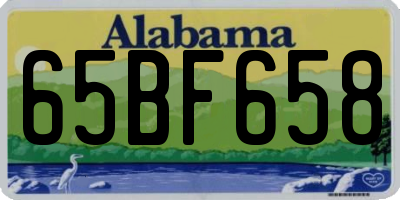 AL license plate 65BF658