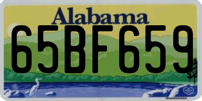 AL license plate 65BF659