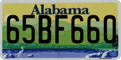 AL license plate 65BF660