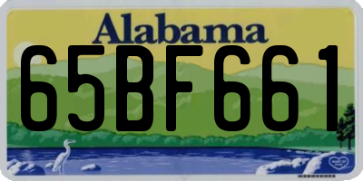 AL license plate 65BF661
