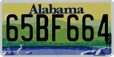 AL license plate 65BF664
