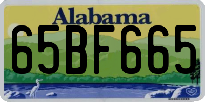 AL license plate 65BF665
