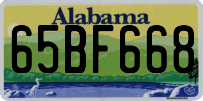 AL license plate 65BF668