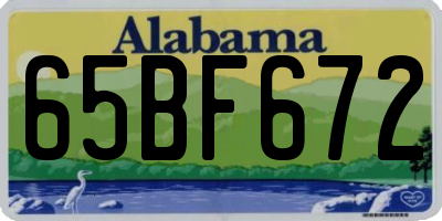 AL license plate 65BF672