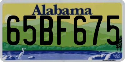 AL license plate 65BF675