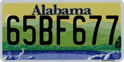 AL license plate 65BF677