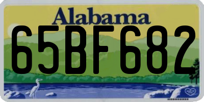 AL license plate 65BF682