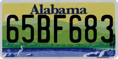 AL license plate 65BF683