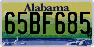 AL license plate 65BF685